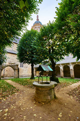 water well near saint-melaine church in thabor park, Rennes city