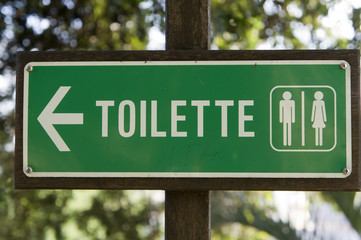 detail of toilette signal