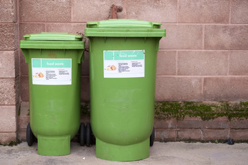 Recycling food waste trash storage bank bin