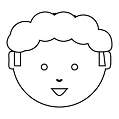 cartoon man face icon