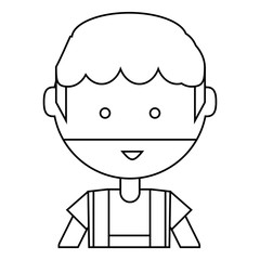 cartoon mechanic man icon
