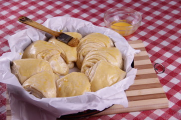 Egg wash before baking