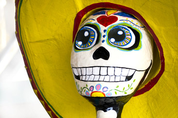 Yellow Catrina in Mexico