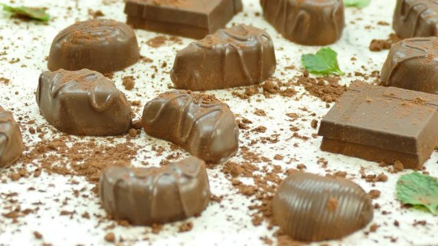 Closeup of dessert chocolates