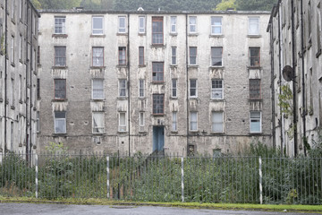 Social deprivation poor housing in ghetto lived in by homeless