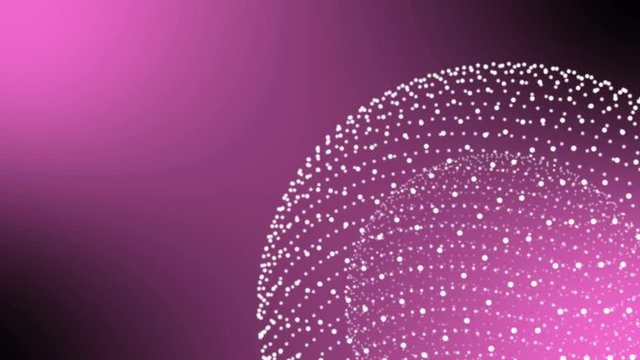 Modern abstract 3d sphere motion background loop pink