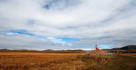landscape of the Bashang grassland in Hebei, China