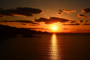 Naklejka premium 糸島サンセット