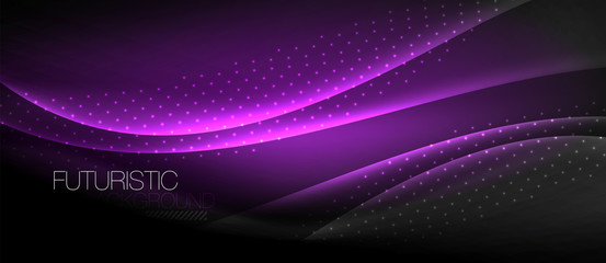 Shiny color smooth elegant neon wave