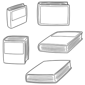 vector set of books