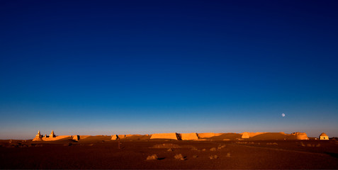 view of the Black Water City (khara-khoto) in Ejina, Inner Mongolia, China