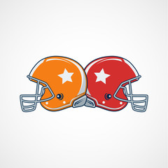 American Football Logo Template. Vector College Logos Illustration