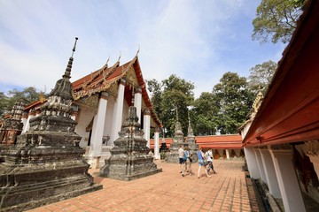Fototapeta premium The building is a combination of important parts of the temple to maintain a good culture.