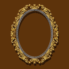 frame gold color with shadow