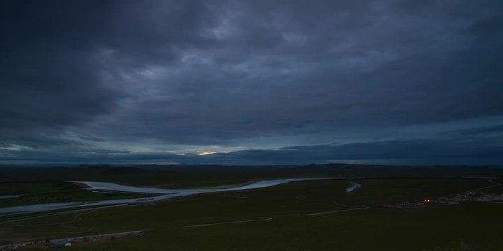 The Yellow River landscape in Donk Township, Aba , Sichuan, China