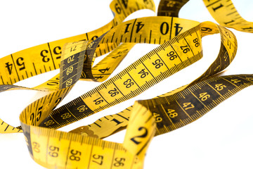 yellow measuring tape.