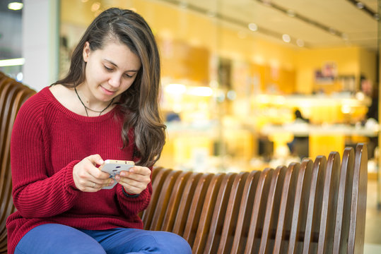 Woman sitting on the bench