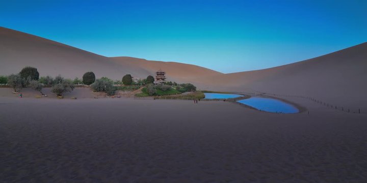 the Crescent Lake in Dunhuang, Gansu, China