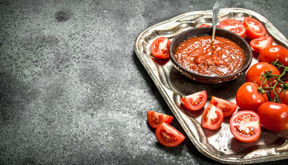 Fresh tomato sauce with spices.