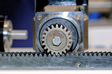 Industrial mechanism with the tooth gearing.