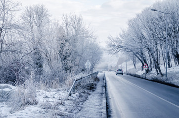 Access from the highway to the Petrovaradin fortress 