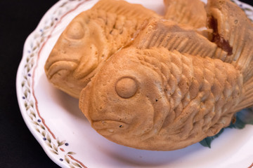 たい焼き　アンがしっぽまで入っているたい焼き。