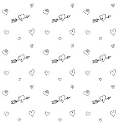 Seamless pattern Hand drawn doodle vector illustration with herats, ballons Love and Feelings symbol. Vector illustration. Sketchy icon for Valentine's day, Mothers day, wedding, love, romantic events