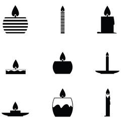 candles icon set - 186424888