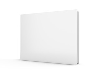 3D rendering blank book on white background