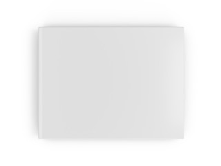 3D rendering blank book on white background