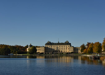 Drottningholm Royal Palace at a autumn morning