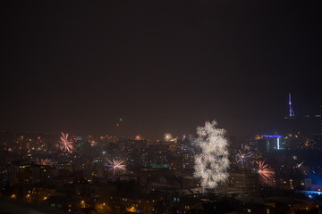Fototapeta na wymiar New Year in Tbilisi, Georgia