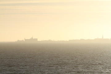 Naklejka premium Castle at Sunset 