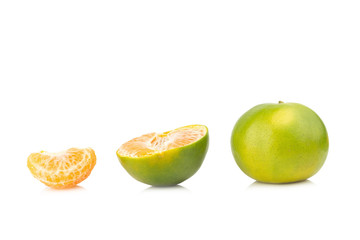 tangerine. sweet orange. on white background