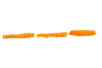 Carrots sliced isolated on white background