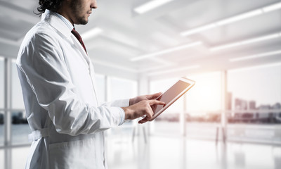 Medical industry concept by means of successful doctor