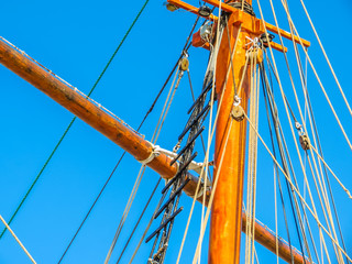 Detail of old sailing ship