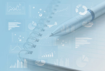 Business consept, Financial graphs