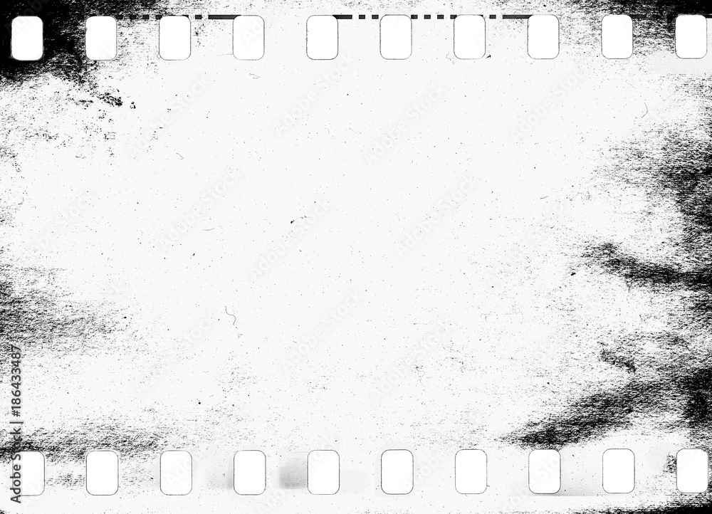 Wall mural abstract dirty or aging film frame. dust particle and dust grain texture or dirt overlay use effect 