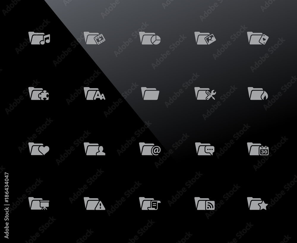 Aufkleber folder icons - set 2 of 2 // 32px series - vector icons adjusted to work in a 32 pixel grid.