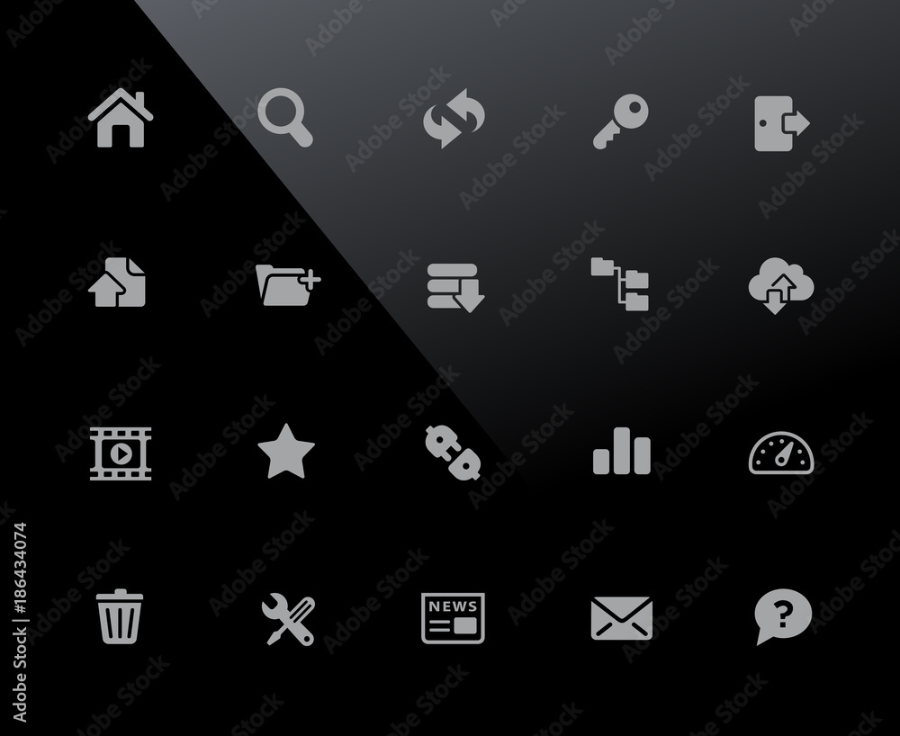 Poster hosting icons // 32px series - vector icons adjusted to work in a 32 pixel grid.