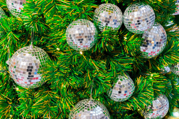 Christmas tree light of silver and Golden