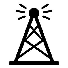 Naklejka premium broadcast icon on white background