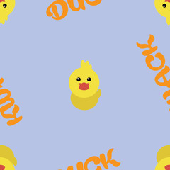  duck cute seamless pattern background