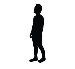 standing man silhouette illustration