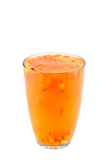 tea from sea buckthorn in the glass
