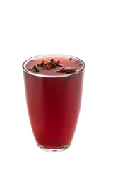tea made from cherry with anise in the glass