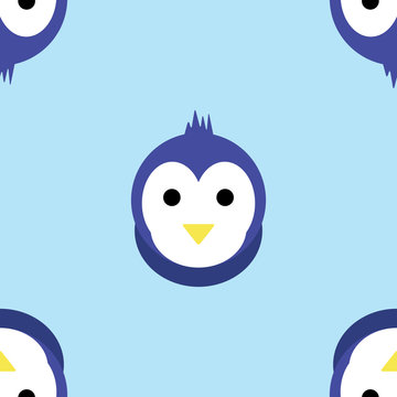 penguin seamless pattern background
