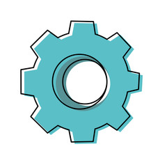 Gear machinery piece cartoon