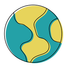 Earth world symbol cartoon